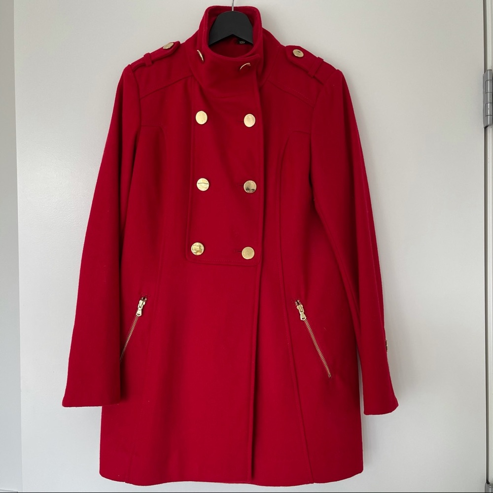 Guess wool red coat